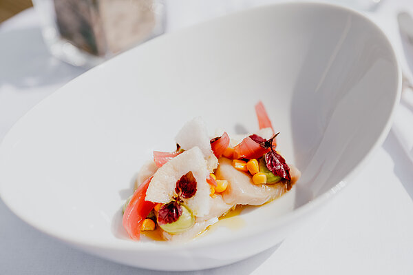 Ceviche vom Schwertfisch Koch und Genussbuch Hotel Bayerischer Hof