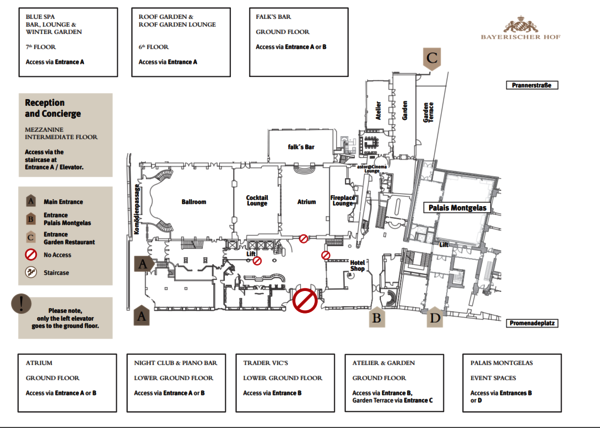 Lageplan in englischer Sprache